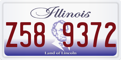 IL license plate Z589372