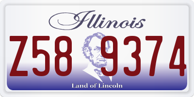 IL license plate Z589374