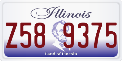 IL license plate Z589375