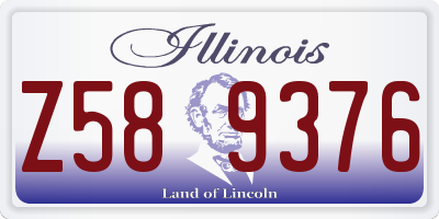 IL license plate Z589376