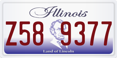 IL license plate Z589377