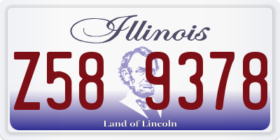 IL license plate Z589378