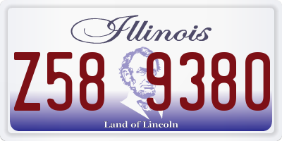 IL license plate Z589380