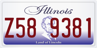 IL license plate Z589381