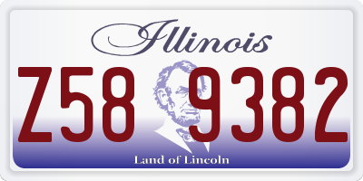 IL license plate Z589382
