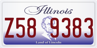 IL license plate Z589383