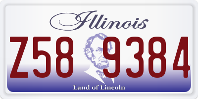 IL license plate Z589384