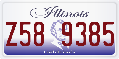 IL license plate Z589385