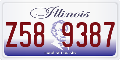 IL license plate Z589387