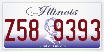 IL license plate Z589393