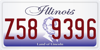 IL license plate Z589396