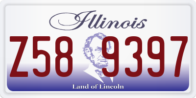 IL license plate Z589397
