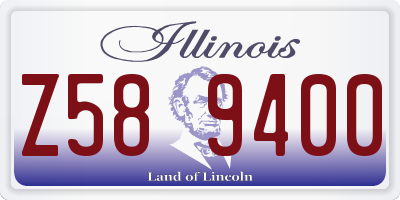 IL license plate Z589400