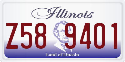 IL license plate Z589401