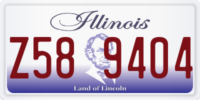 IL license plate Z589404
