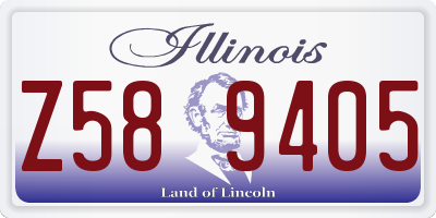 IL license plate Z589405