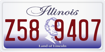 IL license plate Z589407