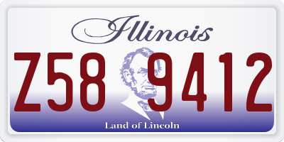 IL license plate Z589412