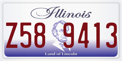 IL license plate Z589413
