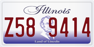 IL license plate Z589414