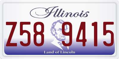 IL license plate Z589415