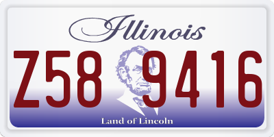 IL license plate Z589416