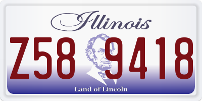 IL license plate Z589418