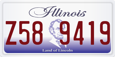 IL license plate Z589419