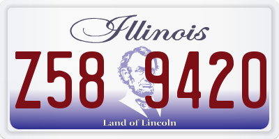 IL license plate Z589420