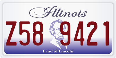 IL license plate Z589421