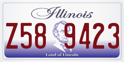IL license plate Z589423