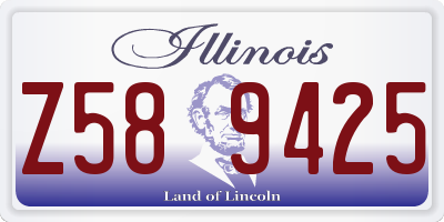 IL license plate Z589425
