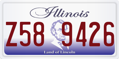 IL license plate Z589426
