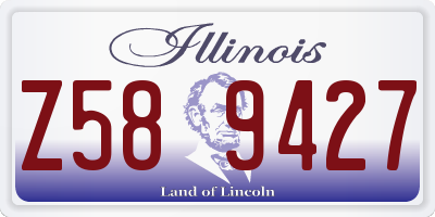 IL license plate Z589427
