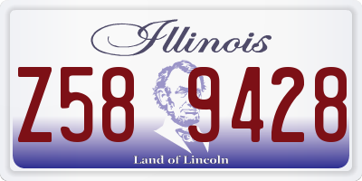 IL license plate Z589428