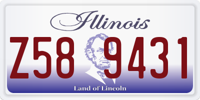 IL license plate Z589431