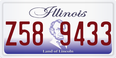 IL license plate Z589433