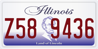 IL license plate Z589436