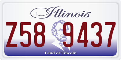 IL license plate Z589437
