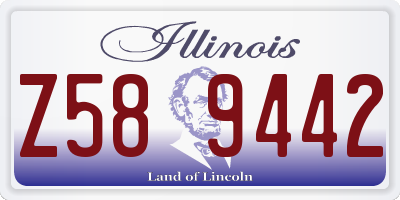 IL license plate Z589442
