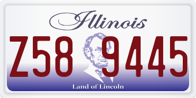 IL license plate Z589445