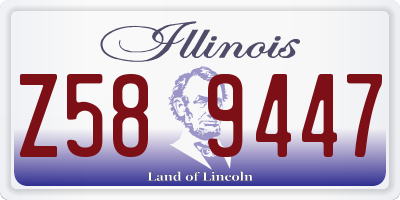 IL license plate Z589447