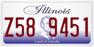 IL license plate Z589451