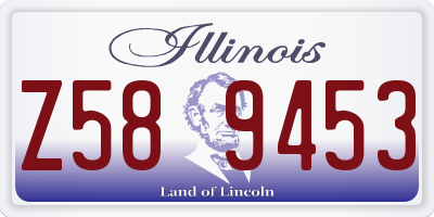 IL license plate Z589453