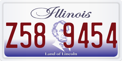 IL license plate Z589454