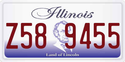 IL license plate Z589455