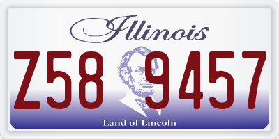 IL license plate Z589457