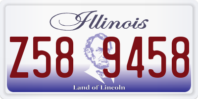 IL license plate Z589458