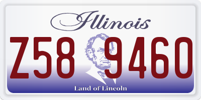 IL license plate Z589460
