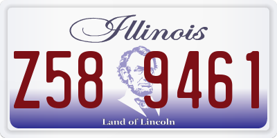IL license plate Z589461